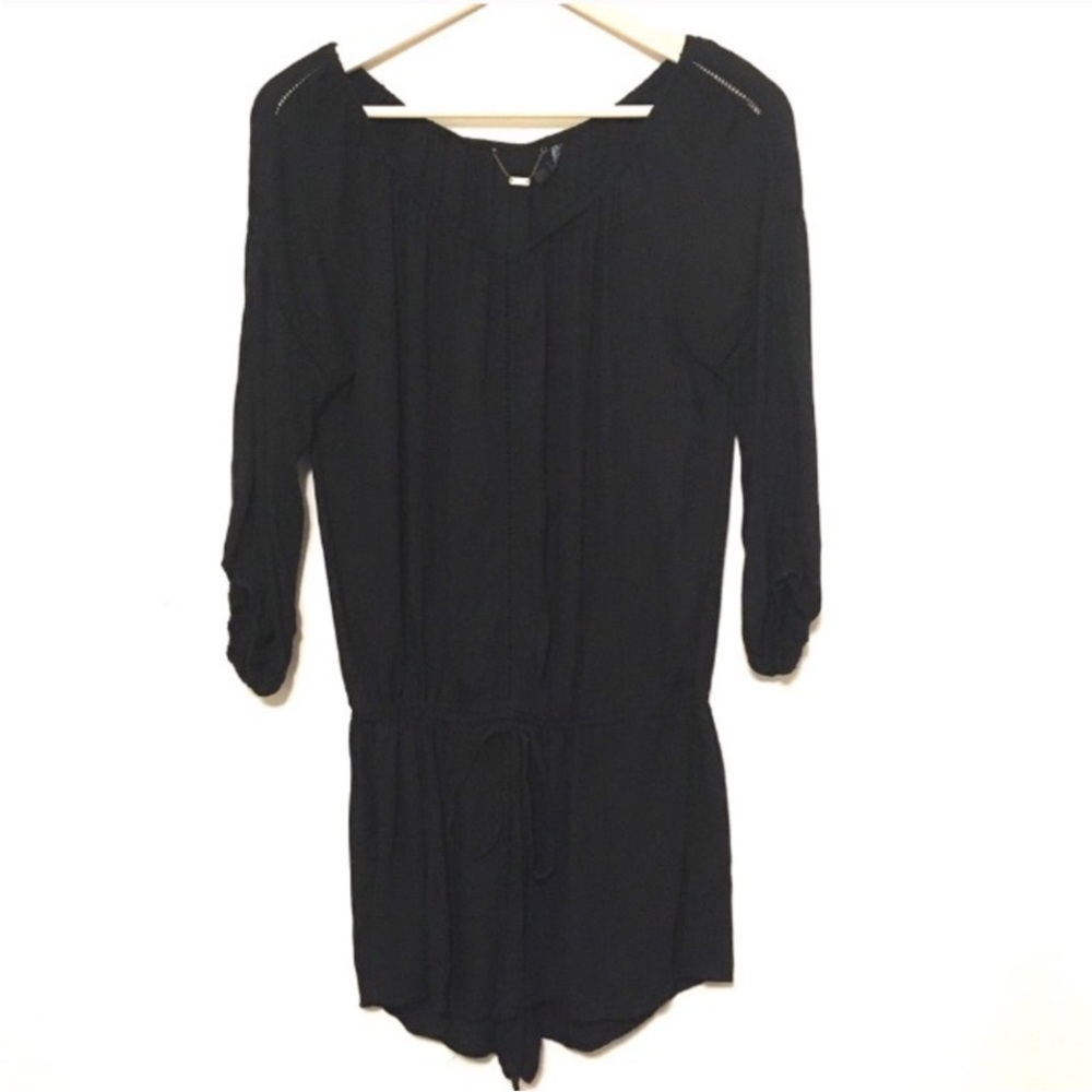 Young Fabulous & Broke Off-Shoulder Black Romper size small NWOT - Picture 3 of 8